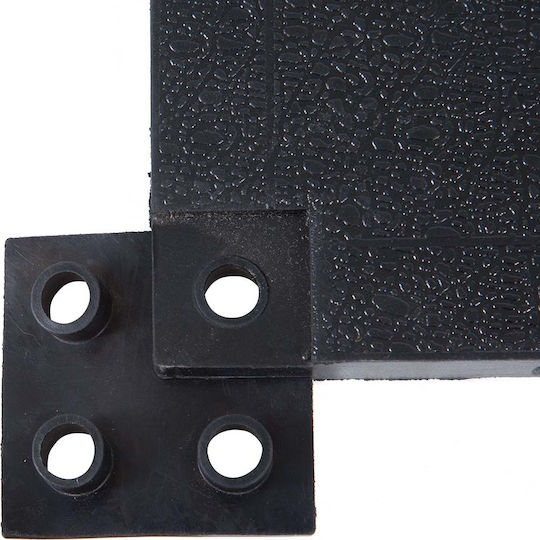 AMILA Rubber Gym Exercise Equipment Floor Mat Black 100x100x1.5cm