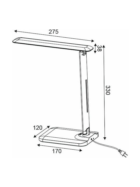 Aca Futur2 LED Lumină de Birou în Culoarea Negru