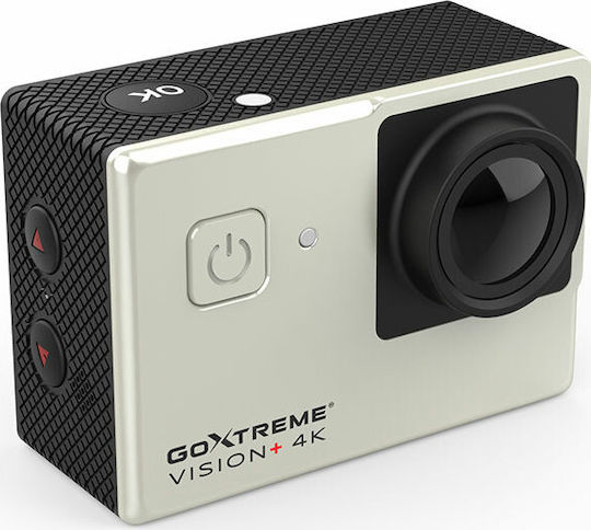 EasyPix Goxtreme Vision+ Action-Kamera 4K Ultra HD Unterwasser (mit Gehäuse) mit Touchscreen 2" und Wi-Fi Silber