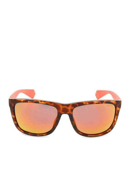 Polaroid Sunglasses Brown with Acetate Frame & Orange Lens Polaroid Sunglasses Brown with Acetate Frame & Orange Lens