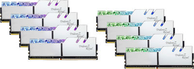 G.Skill Trident Z Royal 256GB DDR4 RAM με 8 Modules (8x32GB) και Ταχύτητα 3600 για Desktop