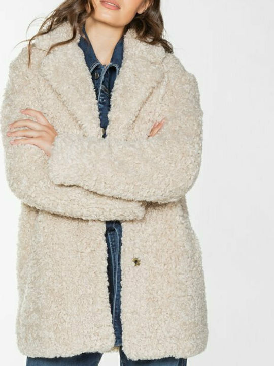 Gretta Women's Short Fur Beige