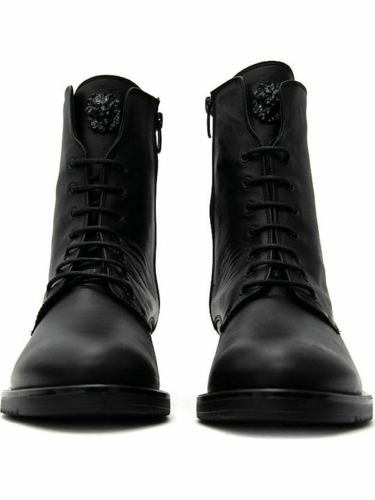 Leather Women's Ankle Boots Black