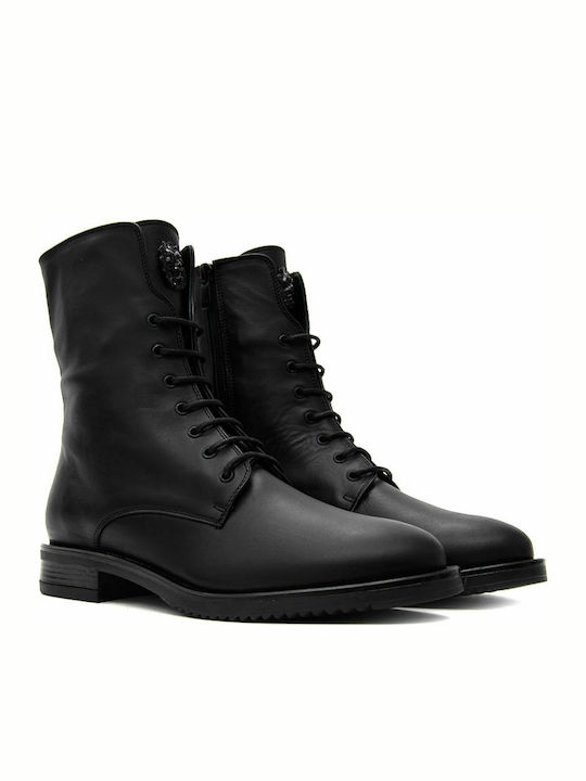 Leather Women's Ankle Boots Black