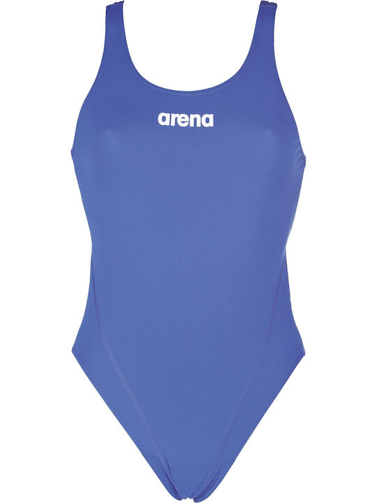 Solid Swim Tech High Sportlicher Badeanzug Blau