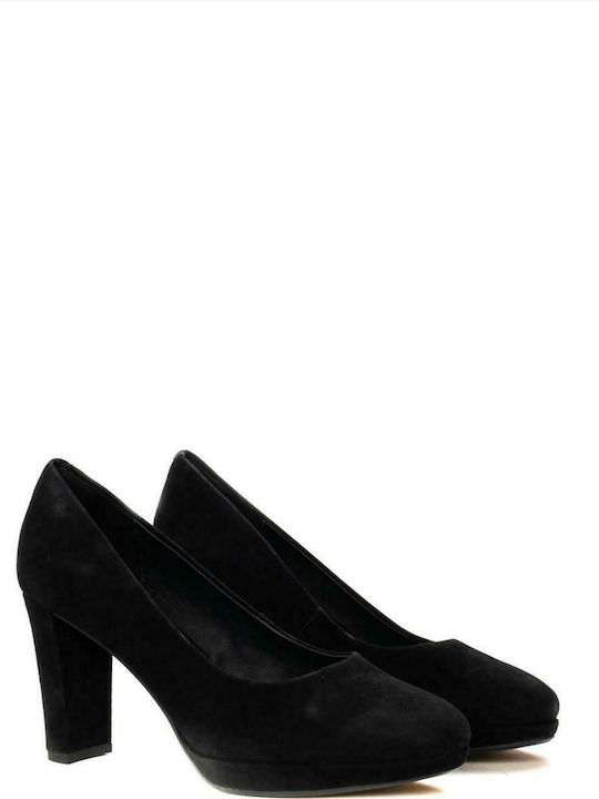 Clarks Kendra Sienna Suede Pantofi cu toc Negre 26155491