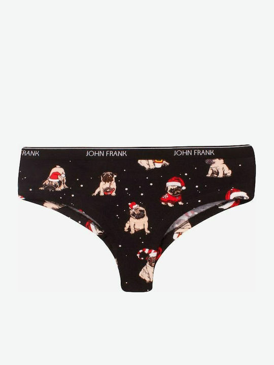 Βαμβακερό Γυναικείο Slip Christmas Pug