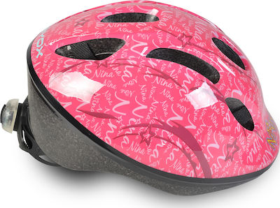 Byox Y22 Παιδικό Κράνος για Ποδήλατο Πόλης Ροζ με Ενσωματωμένο Φωτάκι LED