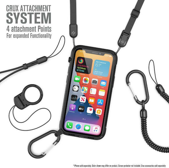 Catalyst Vibe Задна корица Пластмаса 1.2мм с Каишка Черен (iPhone 12 mini)