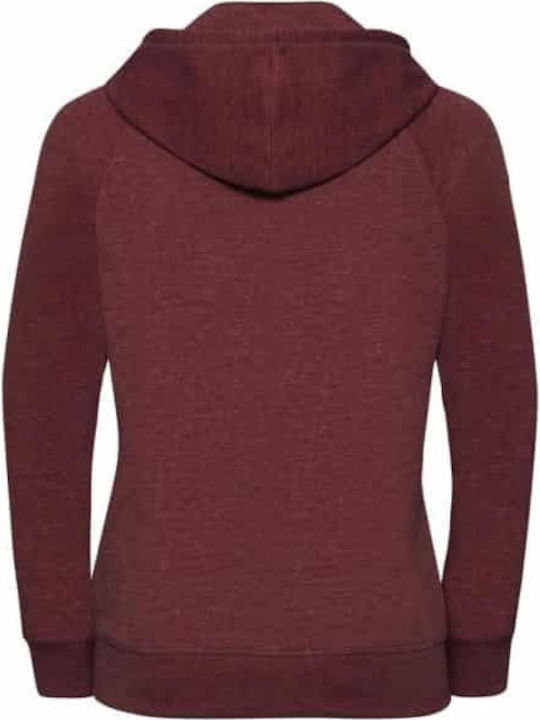 Russell Athletic R-284F-0 Women's Hooded Cardigan Burgundy