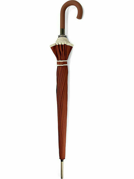 Benzi Umbrella with Walking Stick Brown