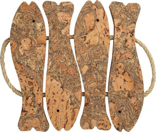 T&G Ocean Fish Σουπλά από Φελλό Μπεζ 26.3x26.3cm