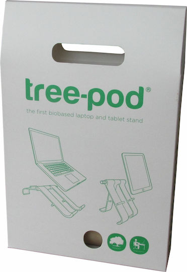 R-Go Tools Treepod Bio-based Laptop/Tablet Stand Таблет Стойка За офиса до 10" в Бял цвят