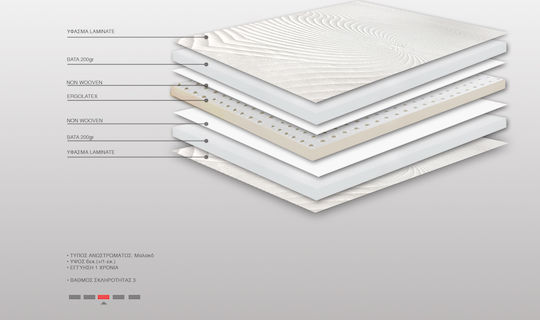 Bs Strom Ανώστρωμα Ruby Ergolatex Top Διπλό Latex 140x200x6εκ.