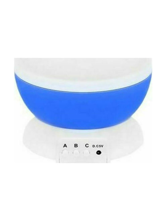 Factory Led Rotating Kids Projector Lamp with Star Projection Blue 12x12x13.5εκ.