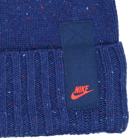 Beanie Γυναικείος Σκούφος με Rib Πλέξη σε Μπλε χρώμα