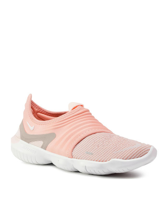 Nike Free RN Flyknit 3.0 Γυναικεία Αθλητικά Παπούτσια Running Pink Quartz / White / Echo Pink