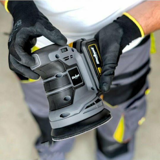 Rebel RB-1059 Solo Battery Powered Eccentric Sander 125mm Battery 20V with Speed Control and with Suction System RB-1059