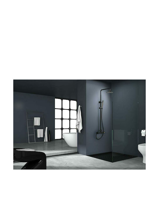 Imex Milos Höhenverstellbare Duschsäule mit Wannenbatterie 95-132 cm Schwarze Imex Milos Höhenverstellbare Duschsäule mit Wannenbatterie 95-132 cm Schwarze