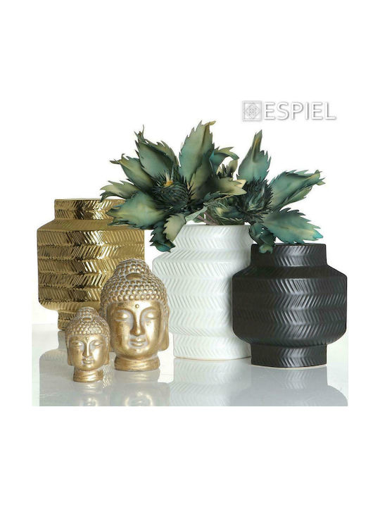 Espiel Decorative Buddha made of Ceramic 13x13x20.5cm 1pcs