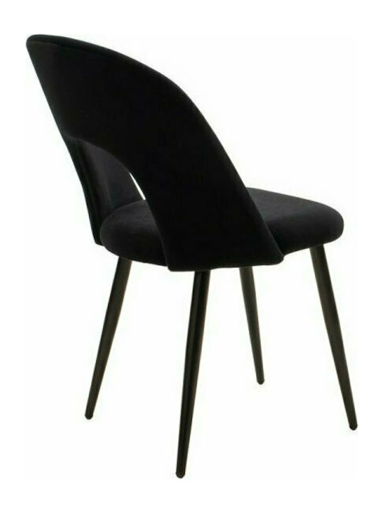 Jonah Dining Room Velvet Chair Black 55x57x85cm