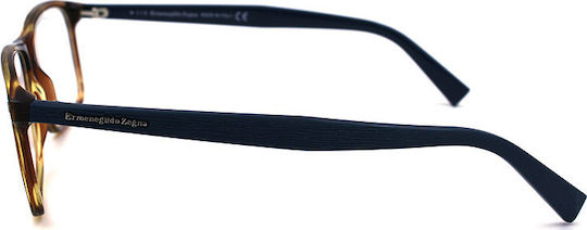Zegna Men's Acetate Brown Prescription Eyeglass Frame EZ5069 055