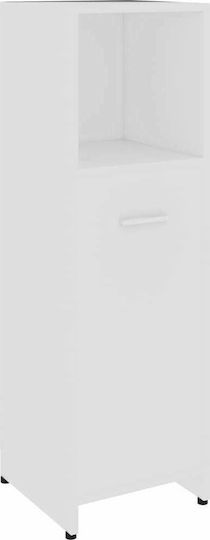 vidaXL Floor Bathroom Column Cabinet L30xD30xH95cm White