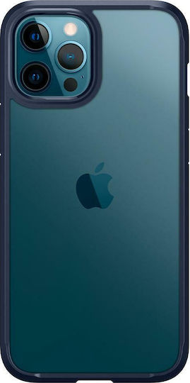 Spigen Ultra Hybrid Back Cover Plastic / Silicone Set with Glass Navy Blue (iPhone 12 Pro Max) ACS02248