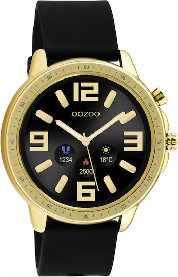Oozoo Q00301 45mm Smartwatch με Παλμογράφο (Χρυσό)