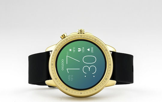 Oozoo Q00301 45mm Smartwatch με Παλμογράφο (Χρυσό)
