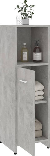 vidaXL Floor Bathroom Column Cabinet L30xD30xH95cm Gray