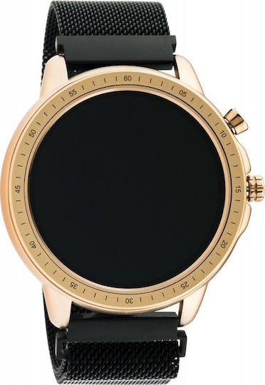 Oozoo Q00308 45mm Smartwatch με Παλμογράφο (Ροζ Χρυσό)