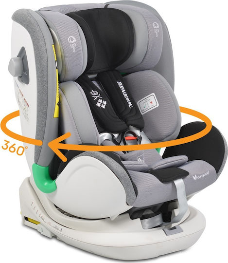 Cangaroo 0-1-2-3 Baby Car Seat i-Size with Isofix General Grey 0-36 kg