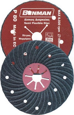 Benman Semi Flexible Schleifscheibe Baumaterialien 125mm P40 19883