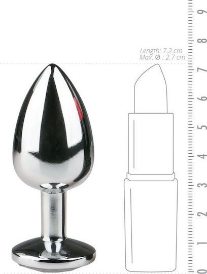 Easytoys Metal Πρωκτική Σφήνα No.1 Silver / Clear 7.2cm