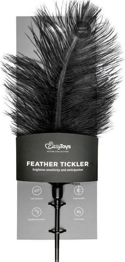 Easytoys Fetish Collection Feather Tickler Перо за Гъделичкане в Черен Цвят