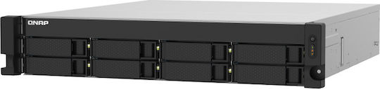 QNap TS-832PXU-RP-4G NAS Rack με 8 θέσεις για HDD/SSD και 4 θύρες Ethernet