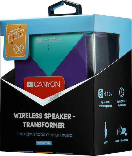 Wireless Speaker Transformer Bluetooth говорител 6W с време на работа до 5 часа Лилав