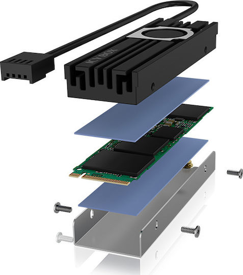 Icy Box Ψύξη Μ.2 SSD Μαύρο