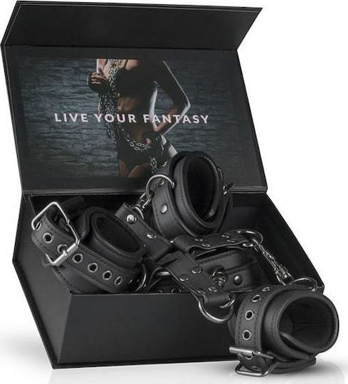 Easytoys Fetish Collection Hogtie with Hand & Anklecuffs Limb Restraint Set in Black Color