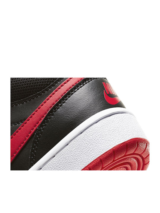 Court Borough Mid 2 Kinder Sportschuhe Basketball mit Schnürsenkeln Schwarz / University Red / Weiß