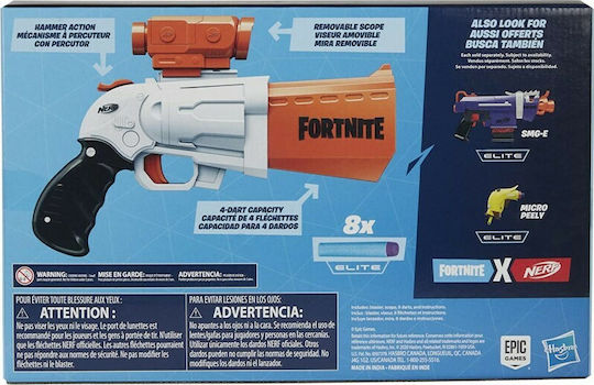Nerf Εκτοξευτής SR with 4-Dart Hammer Action Fortnite pentru 8++ ani E9391