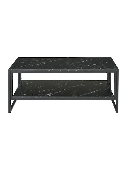 Rectangular Coffee Table Wooden Black L106xW50xH47cm.