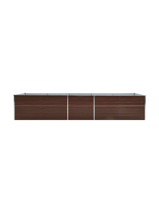 vidaXL Elevated Brown Planter Box Metallic Brown 400x80x77cm.