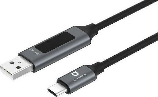 Quawins QC3.0 USB V/A Bildschirm Ladekabel E-Zigarettenladegerät in Schwarz Farbe
