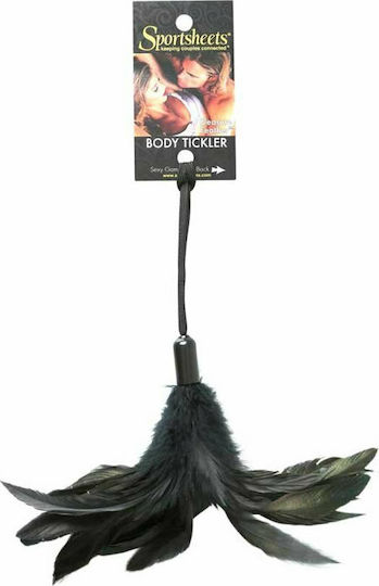 Sportsheets Pleasure Feather Tickler Feather for Tickling in Black Color