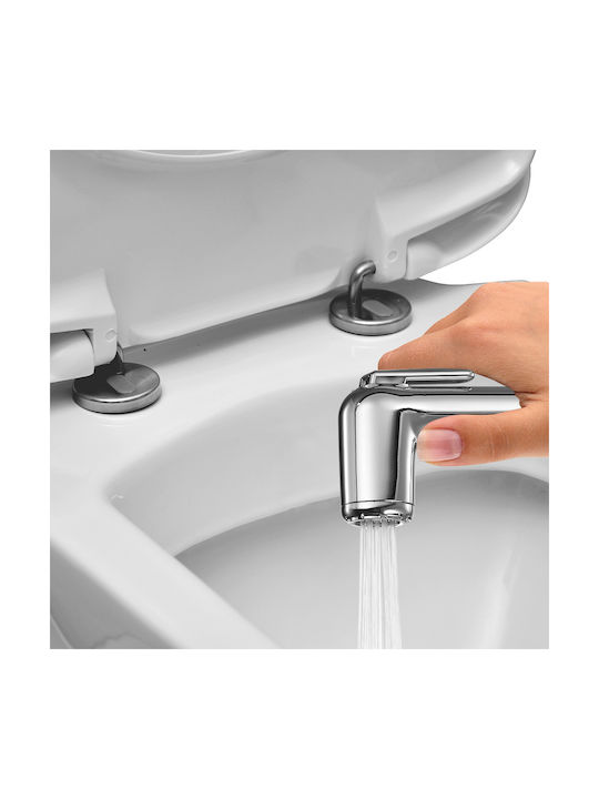 La Torre Flush1 Wandmontage Satz Bidet Silber