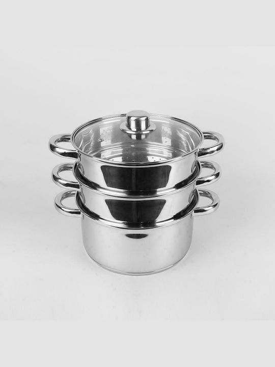 Maestro Steaming Pot Βαθιά Ανοξείδωτη Κατσαρόλα 4lt / 22cm MR-2900-22 |  