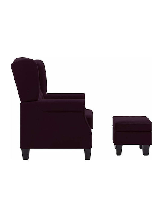 Bergère cu Puf Violet 68x78x94cm