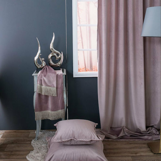Teoran Rotunde Velvet mit Fransen 12 180x180cm